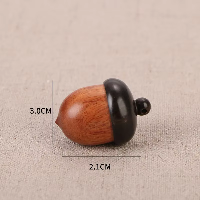 Ornement de gland, conteneur d'aromathérapie en bois, bricolage, porte-clés, pendentif, accessoires 