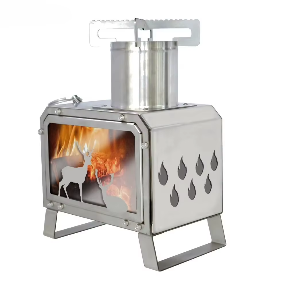 Portable avec tuyau de cheminée pour la cuisine, le Camping, la tente, la randonnée, la pêche, le sa