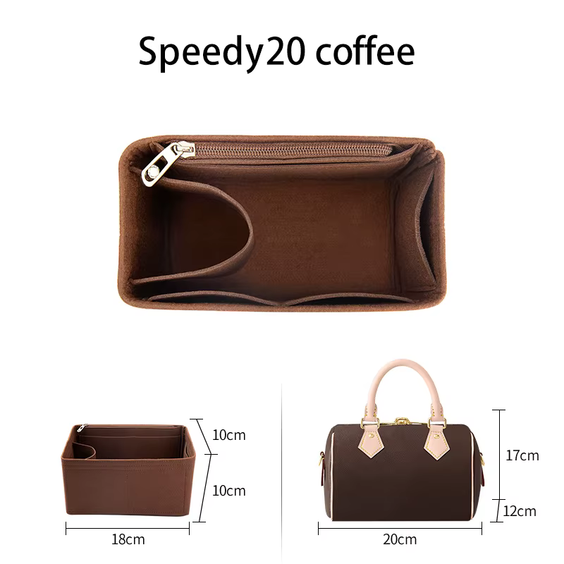 WUTA feutre insérer sac organisateur pour for LV Speedy 20 25 30 35 rabat sac à main sac intérieur m