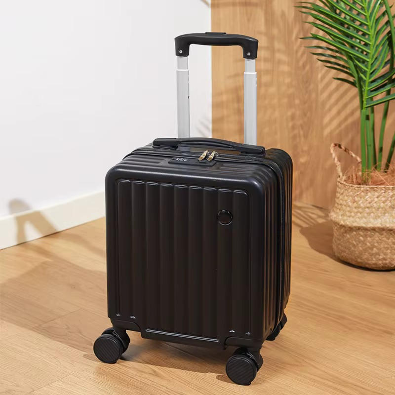 Petite valise de 14 pouces avec serrure à combinaison, valise de transport de roue universelle ton c