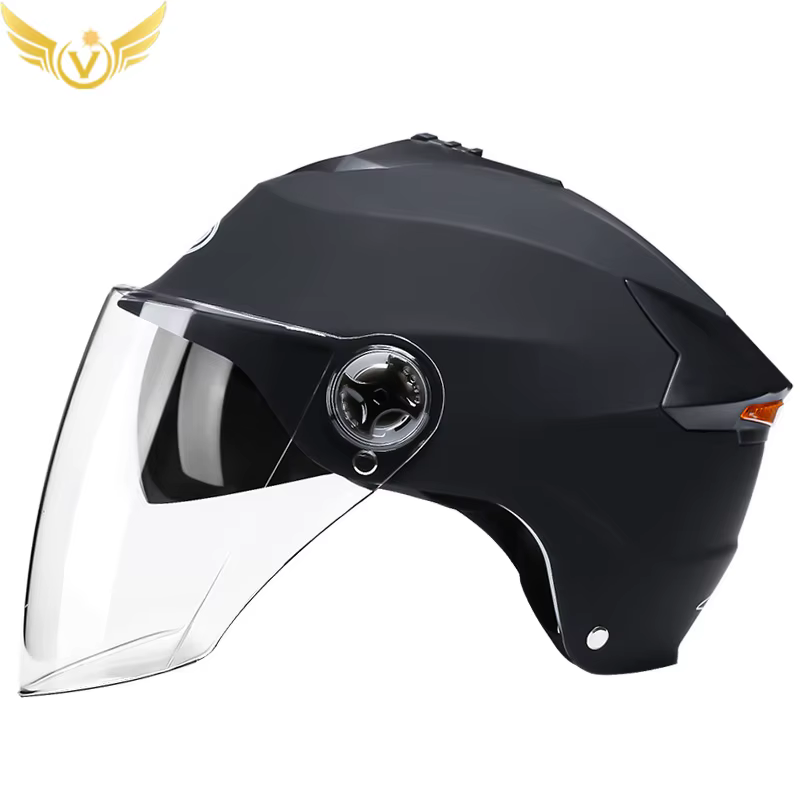 Casques de moto avec lumières Led, casque de cyclomoteur pour hommes et femmes, avec Double visière 