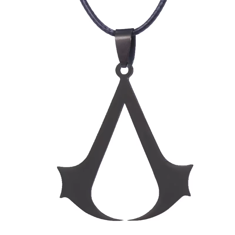 Pendentif Assassin Syndicate Creed en acier inoxydable, collier de Cosplay de film de jeu, Anime, ca