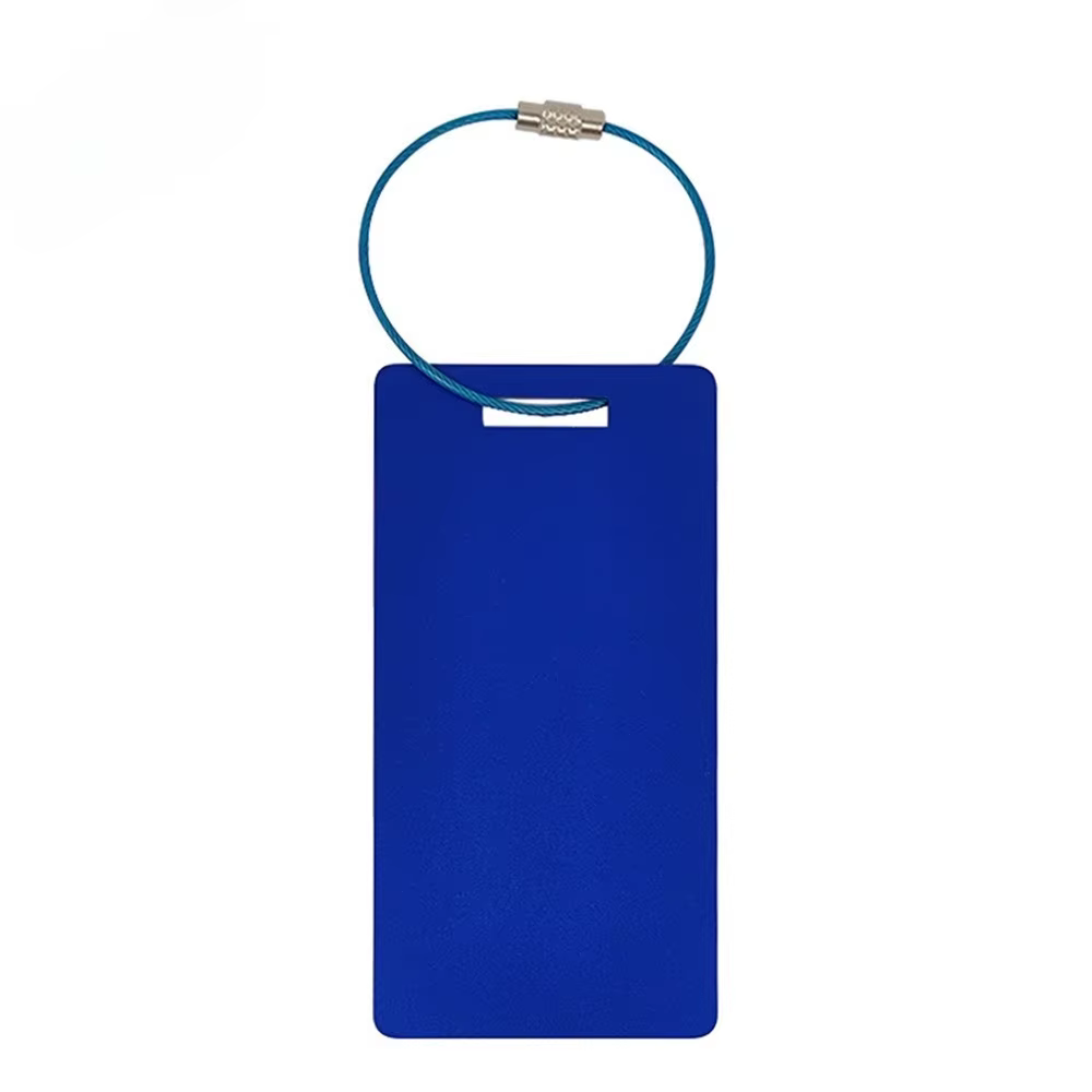 Étiquettes de bagages en métal personnalisées, noms gravés au Laser, images, Logos, étiquettes de ba
