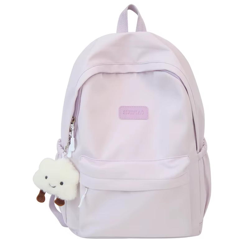 Nouveau sac à dos de style urbain simple pour femmes, lycée, université, en nylon, durable, respiran