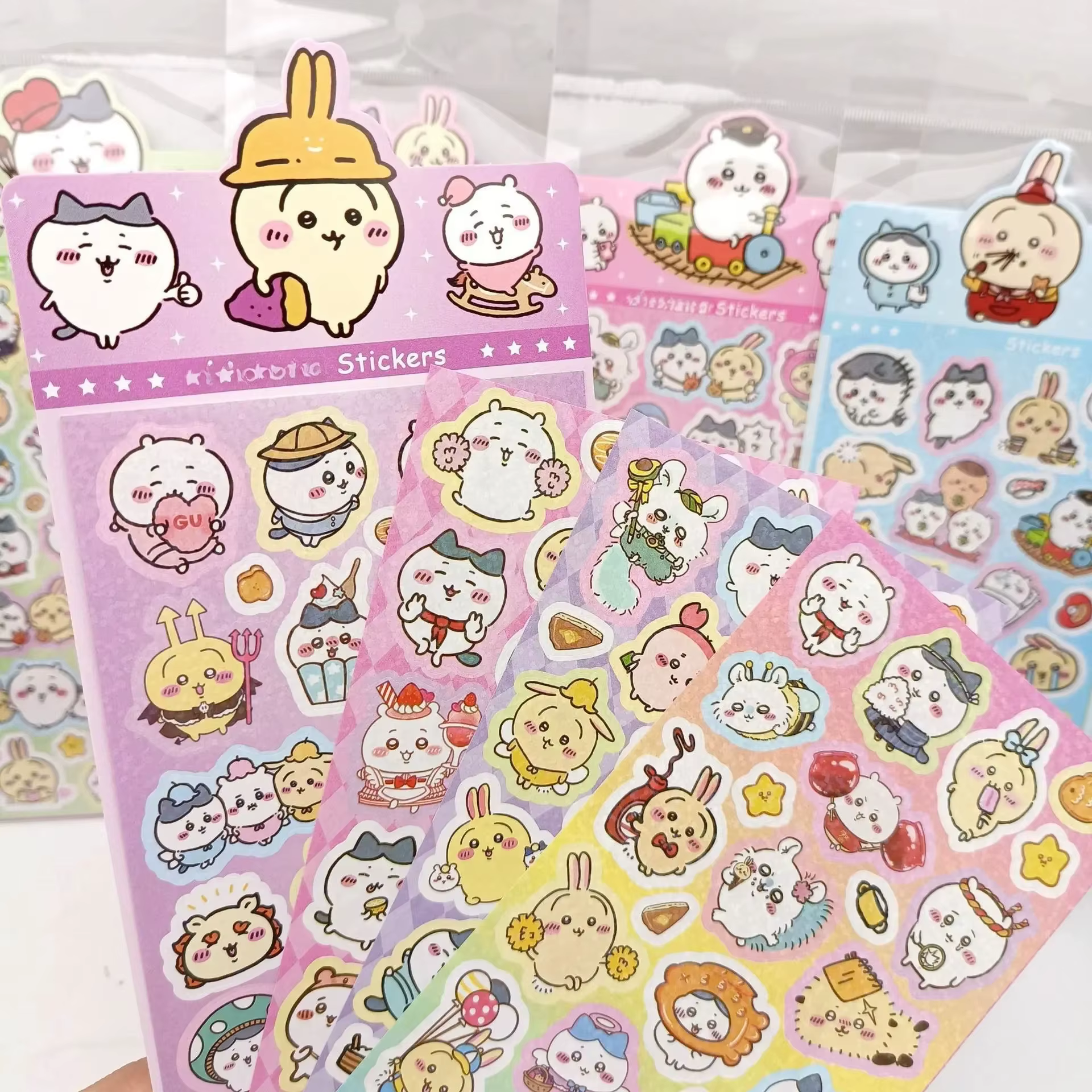 20 feuilles d'autocollants mixtes Kawaii Chiikawa Anime mignons pour carnet, valise, coque de téléph