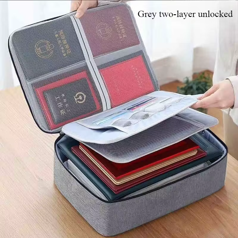 Organisateur de documents à 3 couches, porte-documents, porte-papiers, sacoche pour homme et femme, 