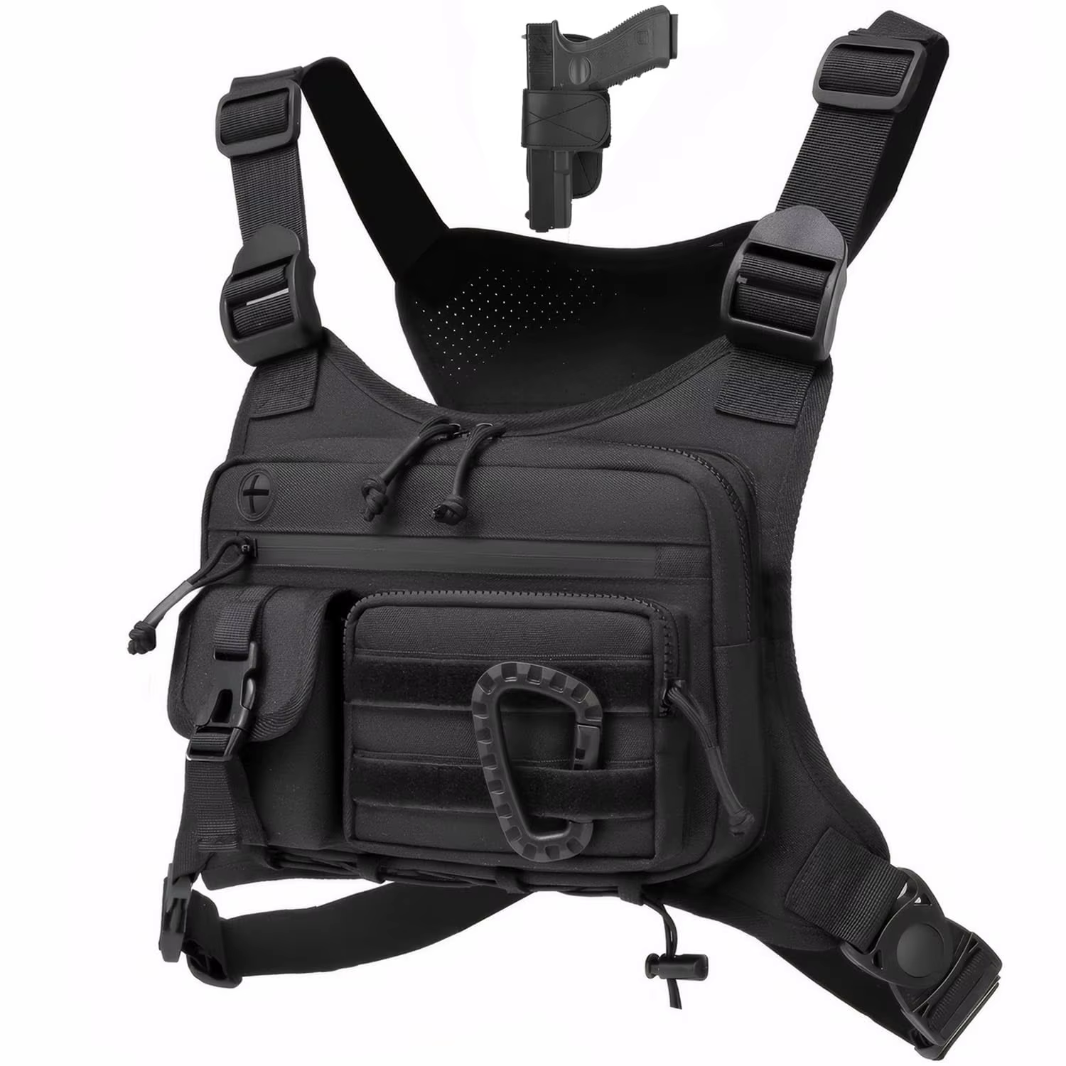 Sac de poitrine pour hommes et femmes, sac de poitrine pour course à pied, randonnée, gilet EDC, éta