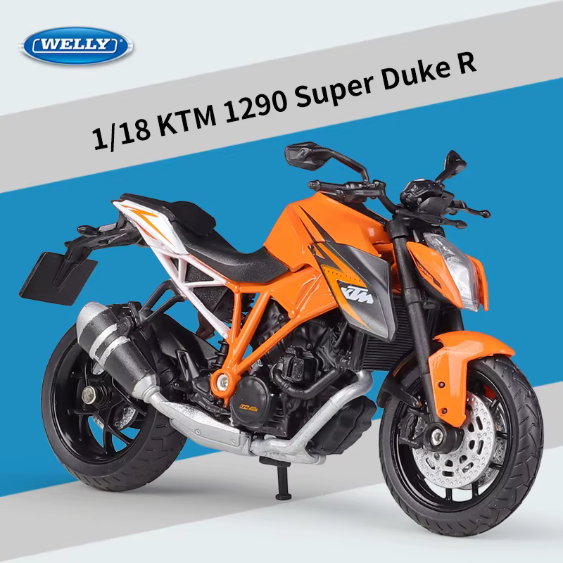 Welly 1:18 Ktm 450 Sx Racing Sx-f Ktm 1290 Super Duke R Original autorisé Simulation alliage moto mo