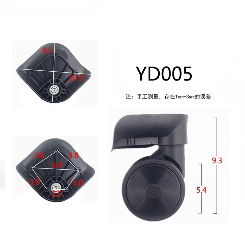 Roues de remplacement pour valise de voyage, roulettes universelles en plastique, accessoires pour s