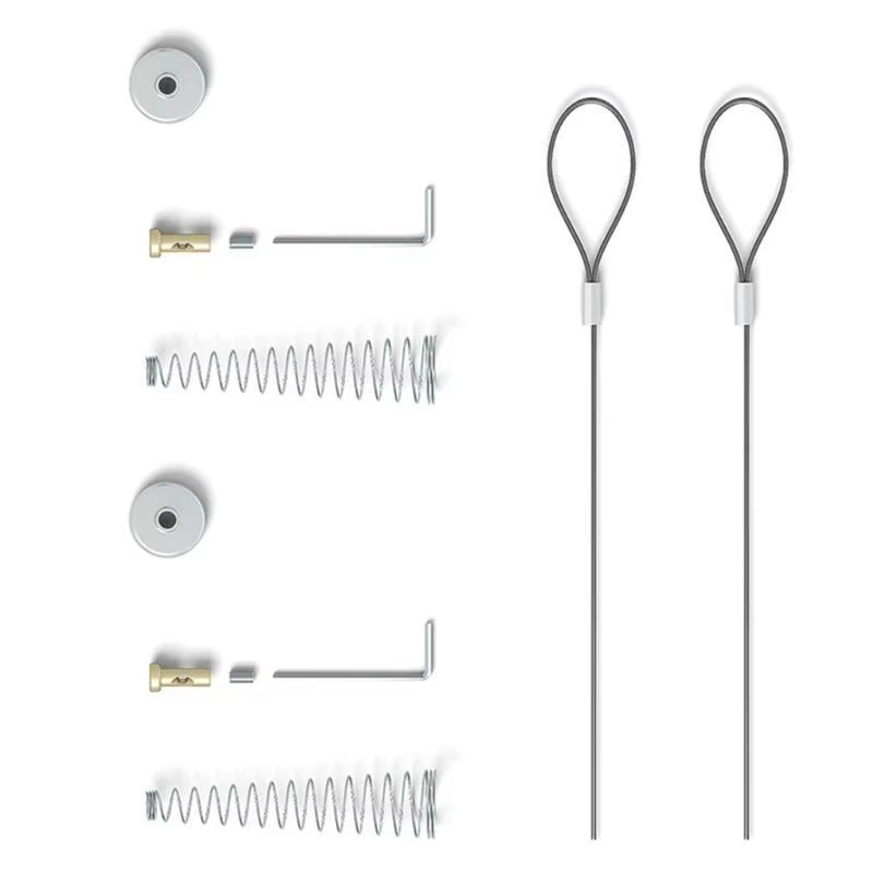 Ensemble loquets porte en alliage robuste, 2 pièces, comprenant des cylindres à ressort, entretoises