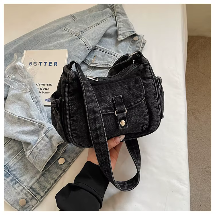 Sac fourre-tout en jean grande capacité pour femme, nouvelle tendance transfrontalière 2026, sac à b