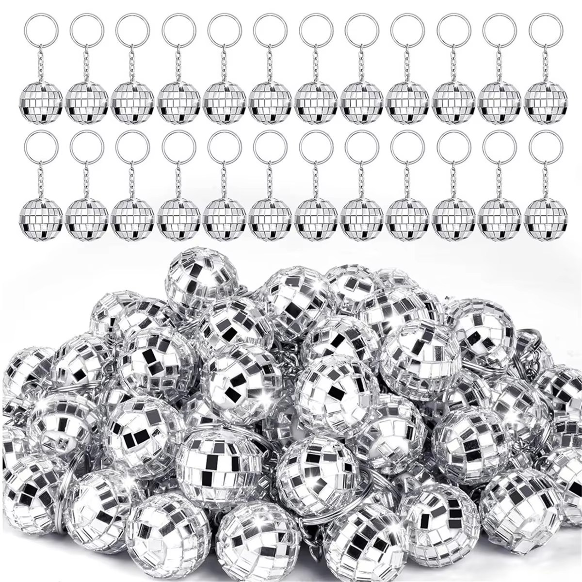 Porte-clés Mini Chang Ball, porte-clés en vrac Mirror Chang Ball, faveurs de fête, fournitures de fê