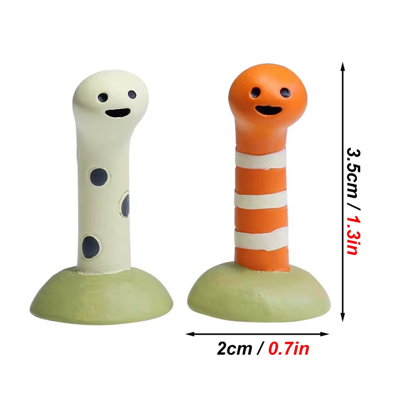 Accessoires de décoration d'aquarium, 2 pièces/ensemble, décoration d'étagère d'animaux mignons, déc