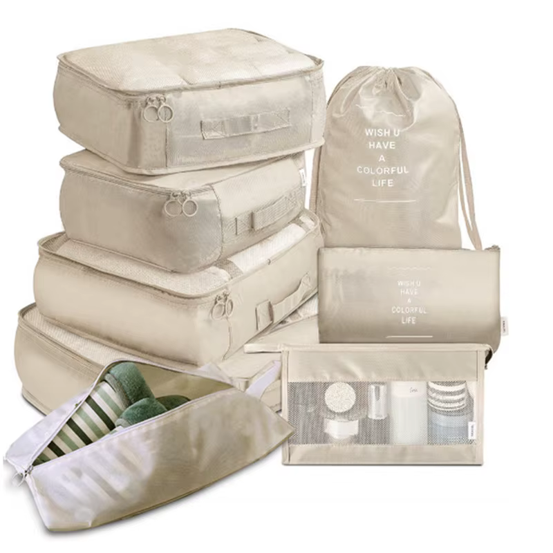 Organisateur de voyage pliant, 7 pièces, sacs de rangement, Cube de garde-robe, valise, ensemble d'e
