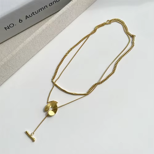 Collier pendentif à deux méthodes de port pour femme, accessoires de bijoux fantaisie, style populai