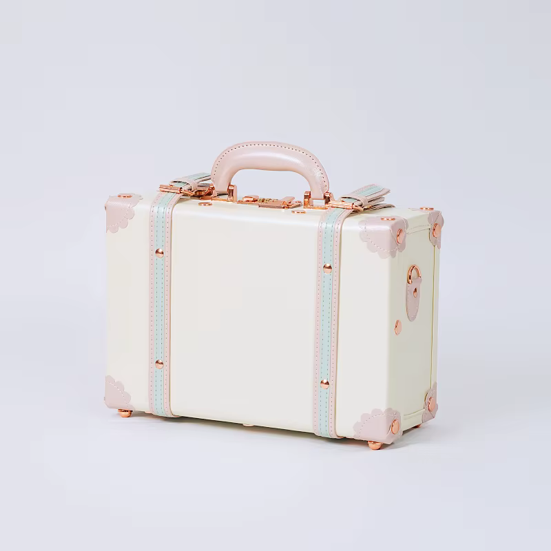 13/16/18 pouces Vintage trousse à cosmétiques Mini bagage à main valise PU léger prêt sac à main mot