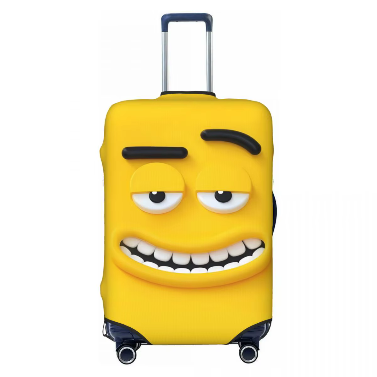 Housse de valise à Expression drôle, visage jaune, Animation, voyage, vacances, affaires, fourniture
