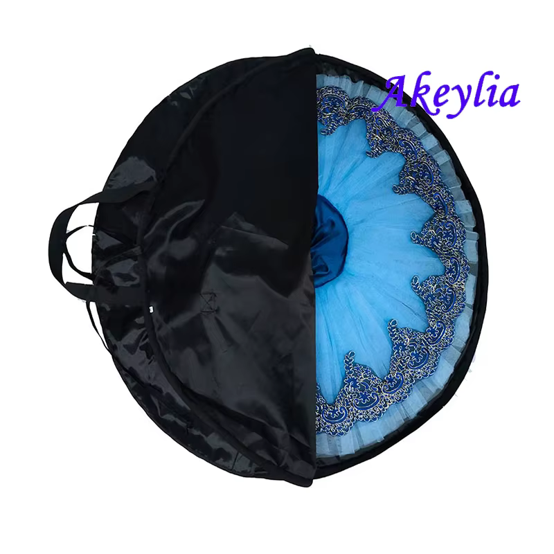 Sac de danse bleu Sac imperméable noir pour tutu de ballet Sac de ballet souple flexible et pliable 