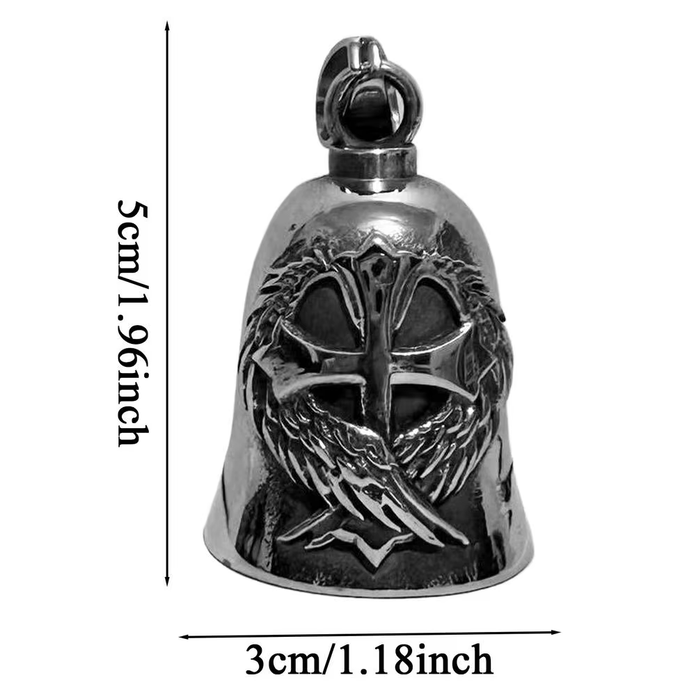 Breloque de moto cloche motards bonne chance cloche cintre porte-clés accessoire Protection de condu