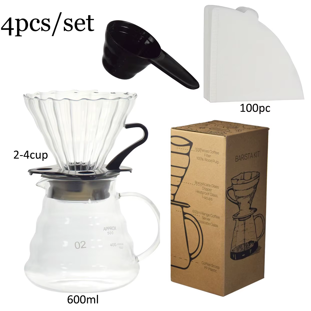 Ménage tout en un verser sur Barista café serveur goutteur papier filtres ensemble fabricant café ac
