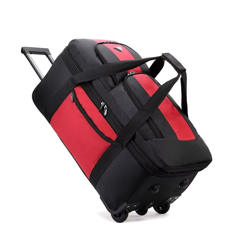 Sac de chariot à bagages télescopique en aluminium, grand sac de voyage de 150l avec roulettes, vali