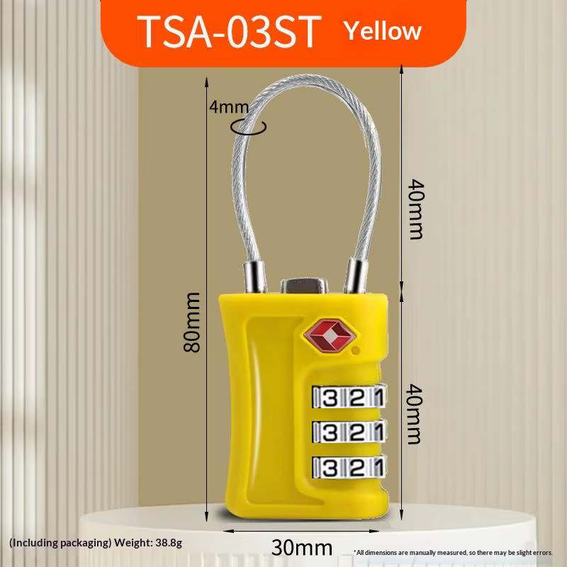 Serrure de voyage TSA à code modifiable, 3 chiffres, portable, en alliage de zinc, pour valise, baga