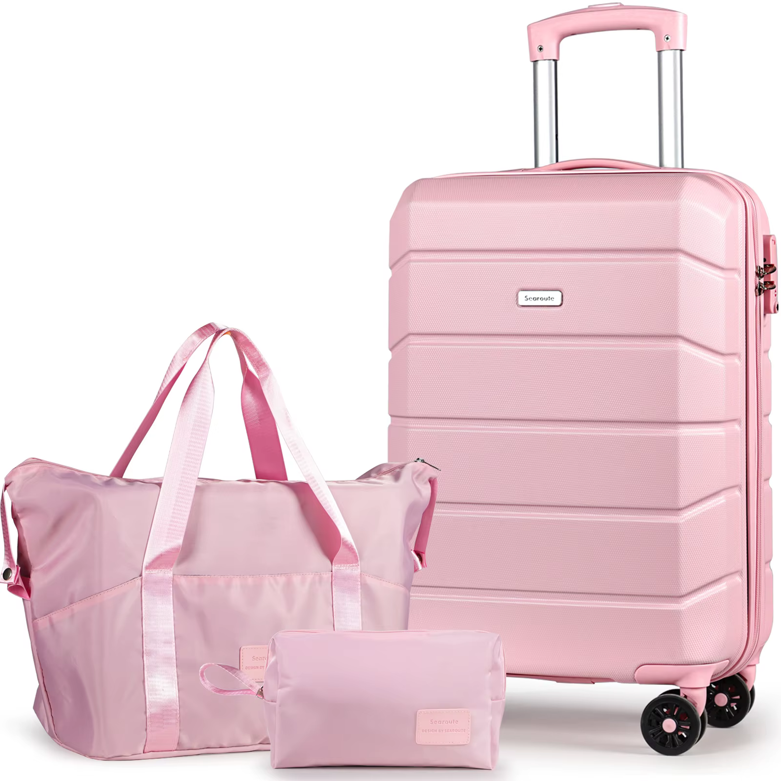 Valise à roulettes rigide pour bagages à main, bagage de cabine léger avec serrure TSA et 4 roues pi