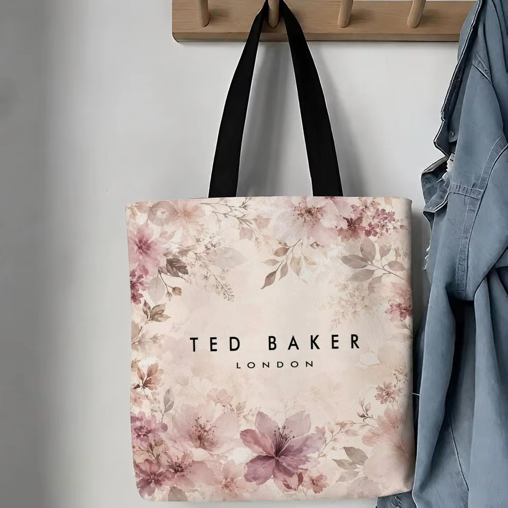 Sacs de rangement de la marque Ted Baker, sac fourre-tout en toile, pliable, réutilisable, pour les 