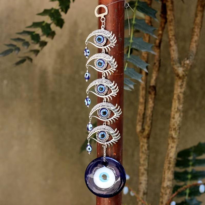 Amulettes bleues turques pour mauvais œil, pendentif mural, décoration de maison, ornement pour la P