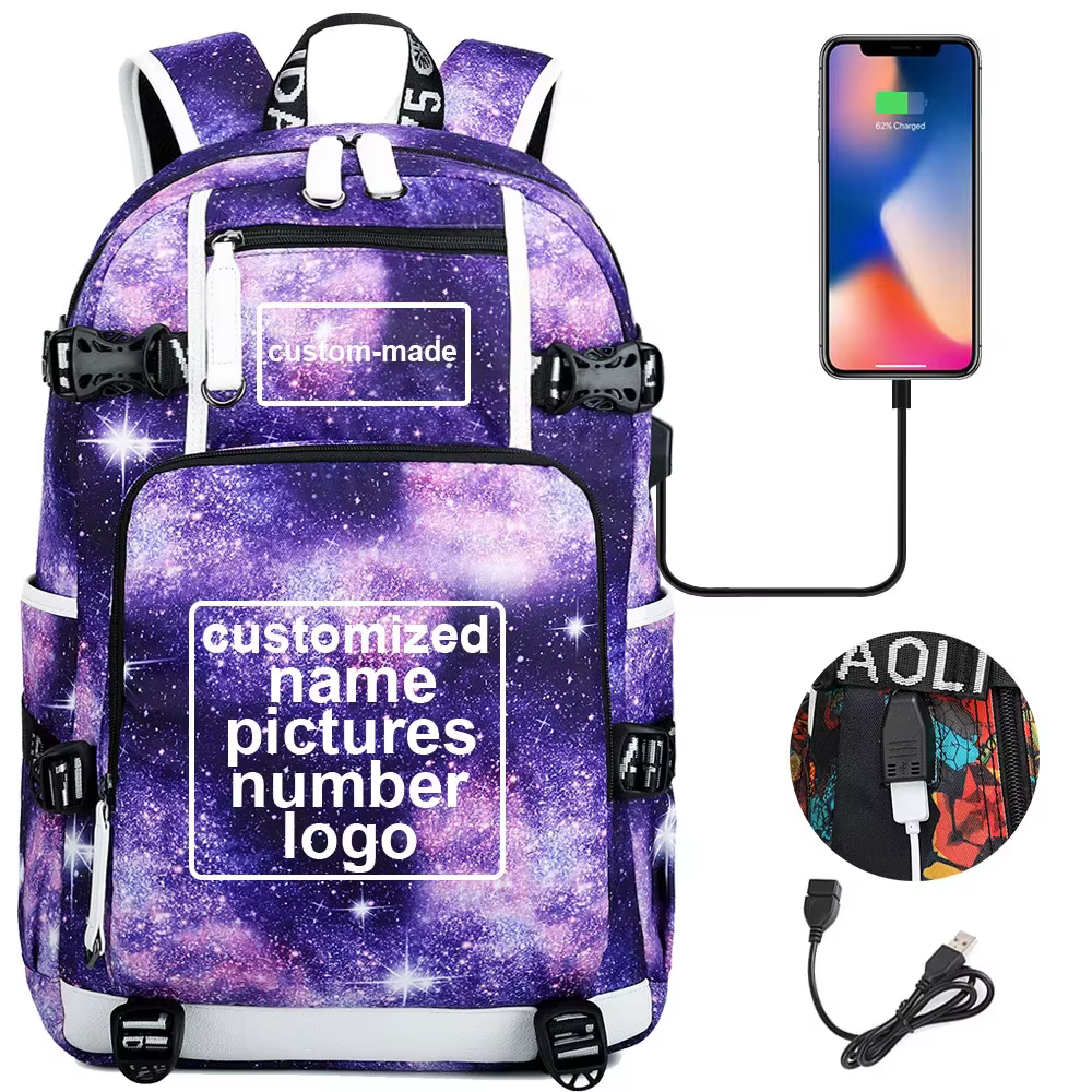 Sac à dos en toile pour hommes et femmes, imprimé personnalisé, avec Photo ou Logo, pour enfants, ga