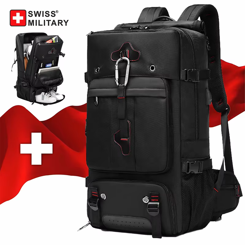 SWISS MILITARY-Sac à dos de voyage étanche multifonctionnel pour homme, sac pour ordinateur portable