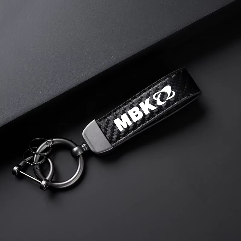Porte-clés de moto classique en Fiber de carbone, accessoires de Moto pour Logo MBK Nitro 100 Stunt 