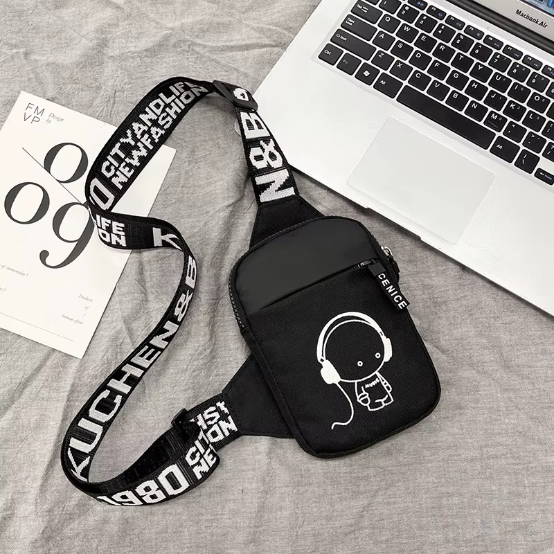 Petit sac à dos étanche pour homme, sac à bandoulière pour téléphone portable, sac messager carré, t