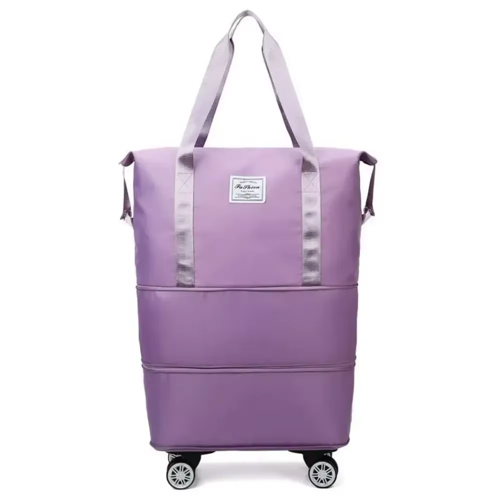 Sac de voyage portable grande capacité avec roulettes universelles détachables, sac de rangement, sa