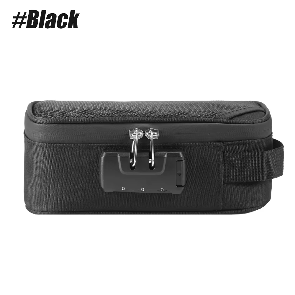 WEFITON 1PCS Sac anti-odeur avec serrure à combinaison, Boîte de rangement anti-odeur, Étui de voyag