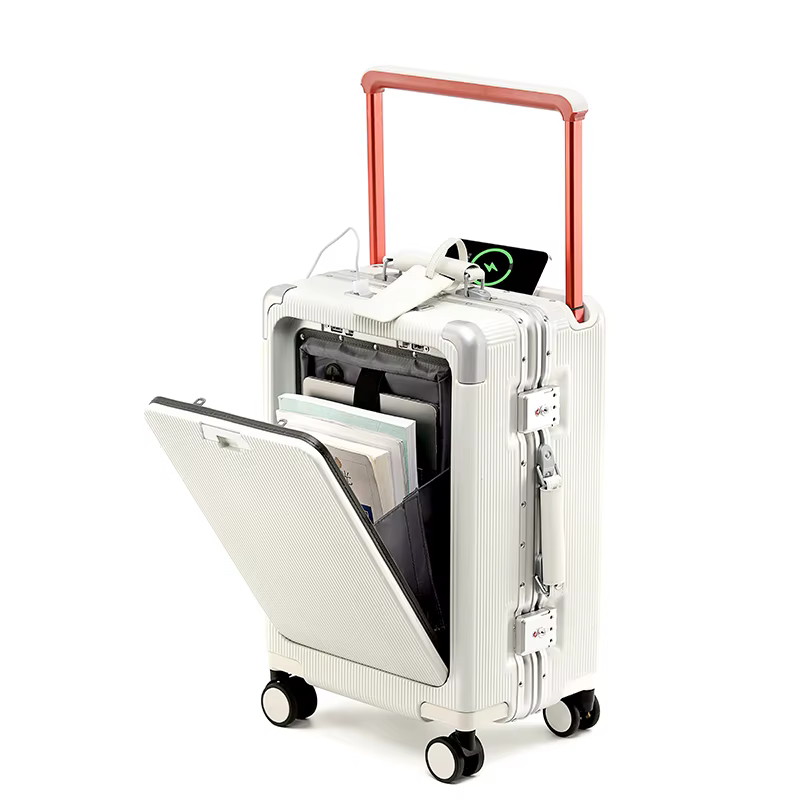 SUSHIMU – bagage à roulettes large, ouverture frontale, multifonctionnel pour femmes, petite boîte d