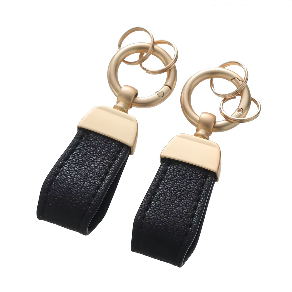 Porte-clés de voiture en peau de mouton français pour femmes et hommes, pendentif en cuir délicat, h