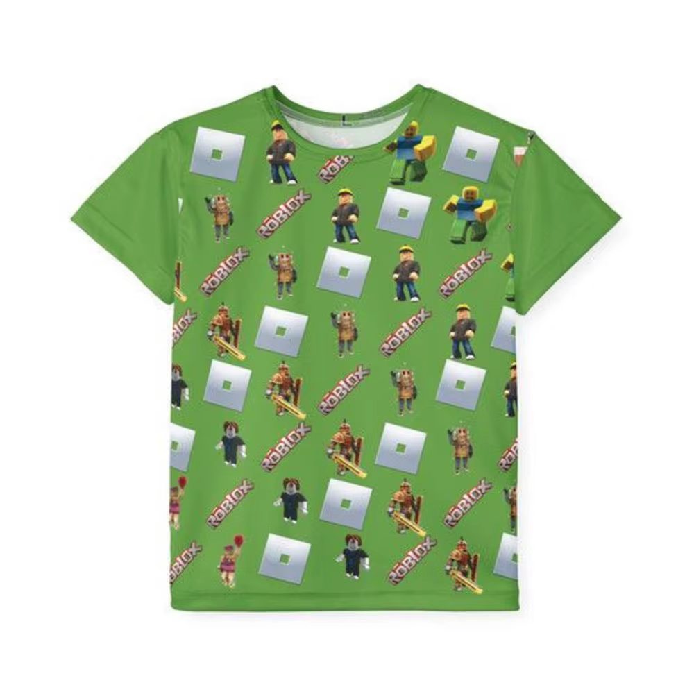T-shirt de jeu Roblox pour enfants, costumes de cosplay, haut à manches courtes pour enfants, imprim