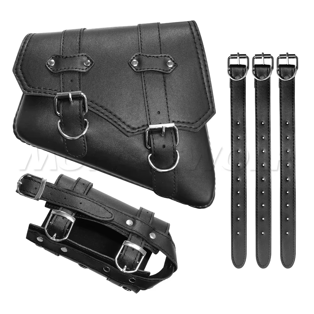 Sac de moto pour Harley Sportster Honda Suzuki Yamaha Kawasaki, sac de selle de moto en cuir, sacs l
