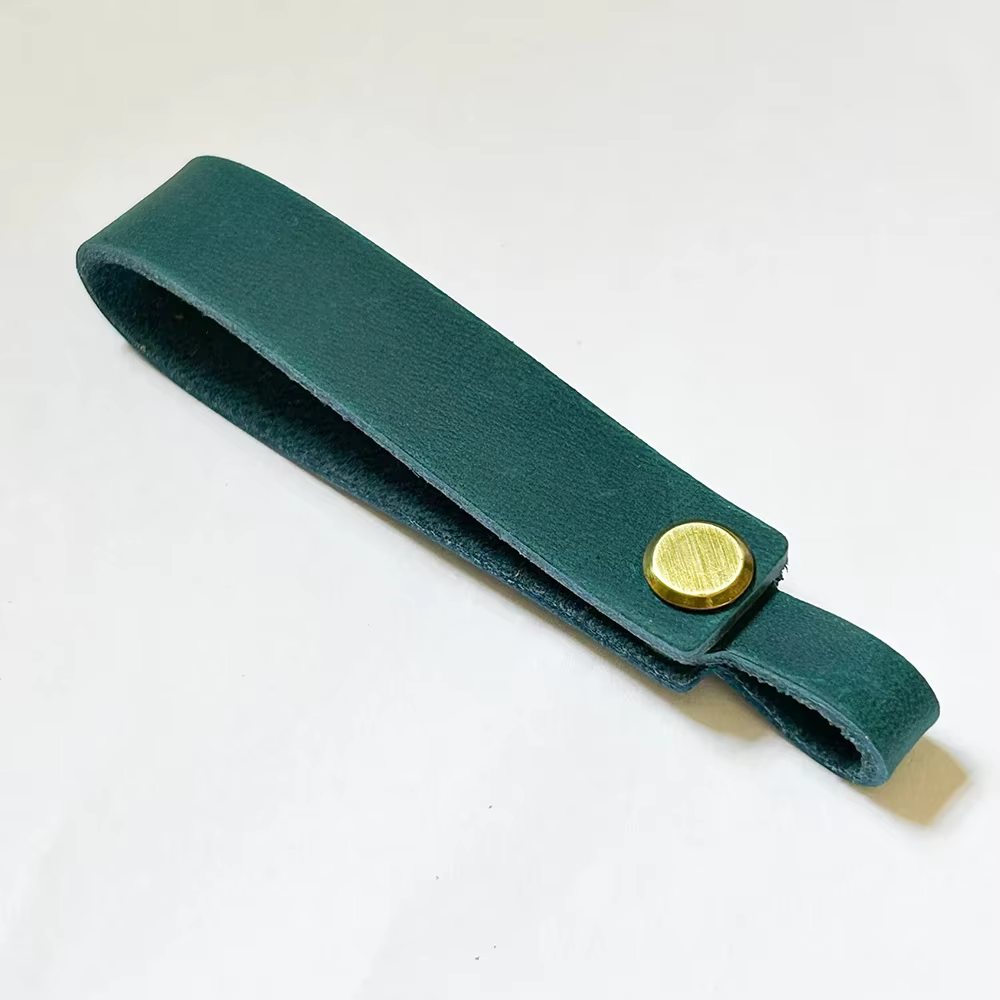 Porte-clés en cuir au Design minimaliste personnalisé, pendentif de clé de voiture, dragonne de voit