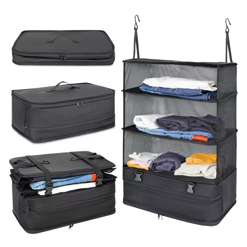 Cubes d'emballage de voyage avec étagères, compartiment à linge, bagages de voyage, Essentials, 1 en