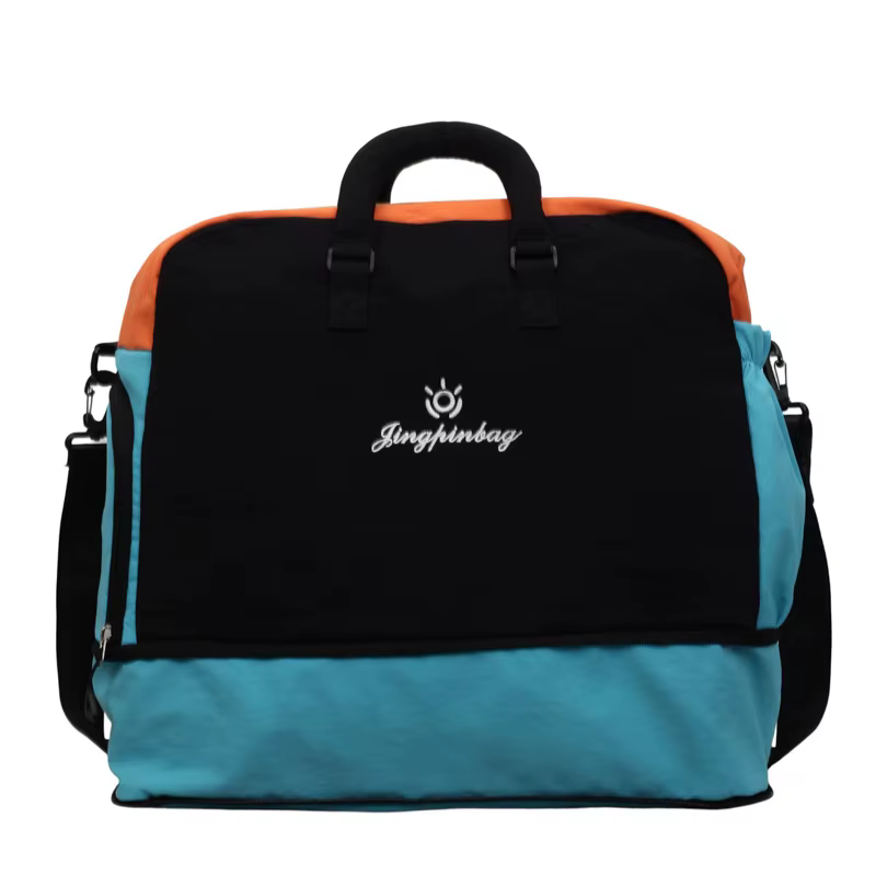 Sac de voyage court élégant à couleurs contrastées, sac de voyage d'affaires, sac à main, sac à band