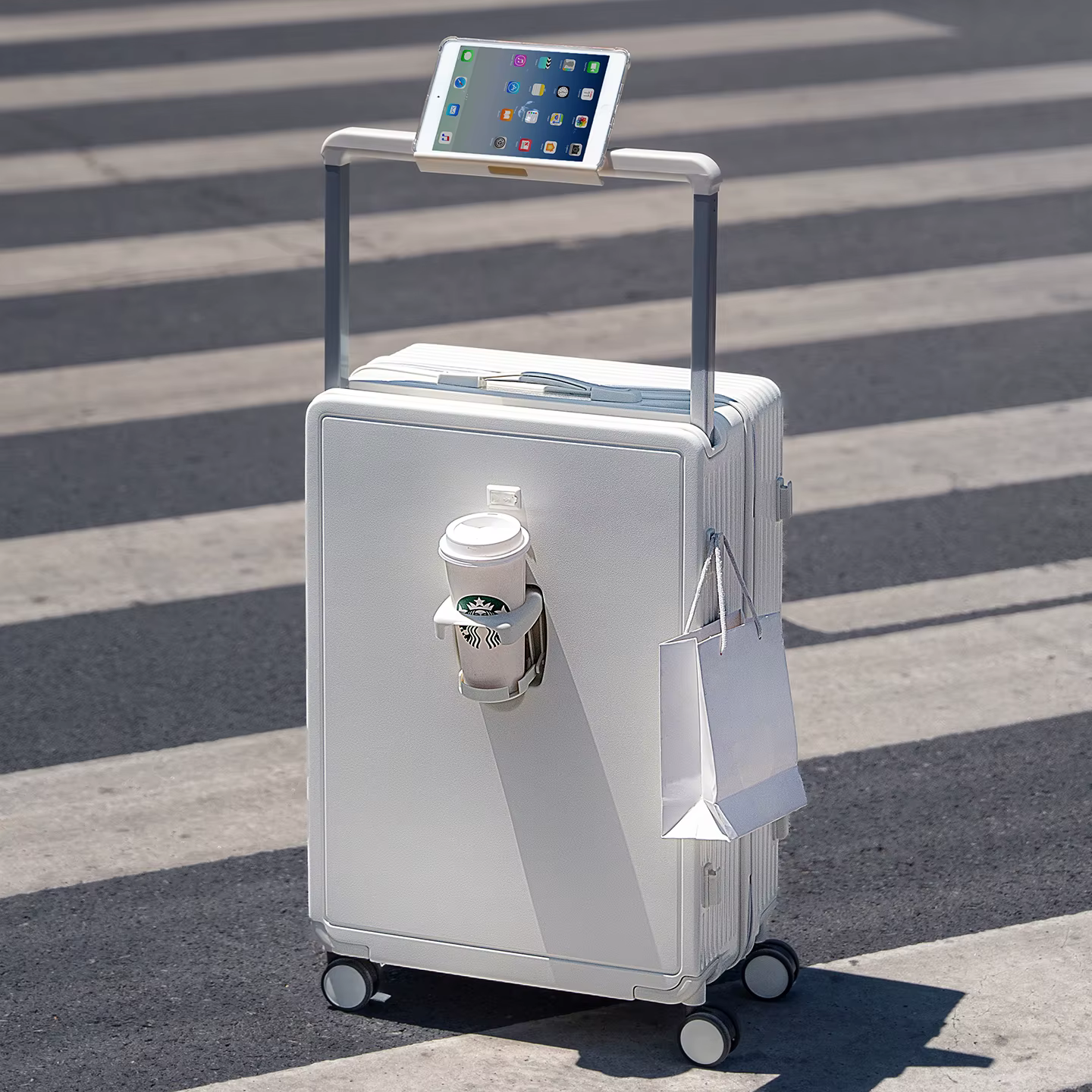 Valise de grande capacité à roulettes de 30 pouces de large, bagage multifonctionnel avec mot de pas
