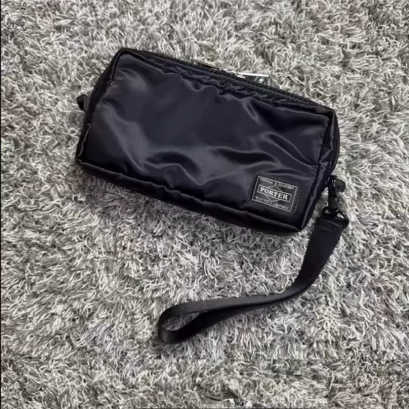 Sac à main pour homme Porter, imperméable, durable, léger, portable, avec fermeture éclair, pochette