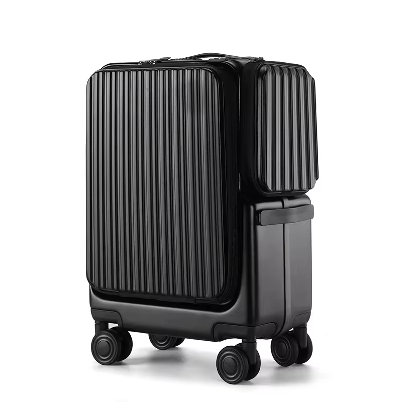 Valise cabine KLQDZMS à ouverture frontale pour ordinateur portable, 20 pouces, avec chargement inté