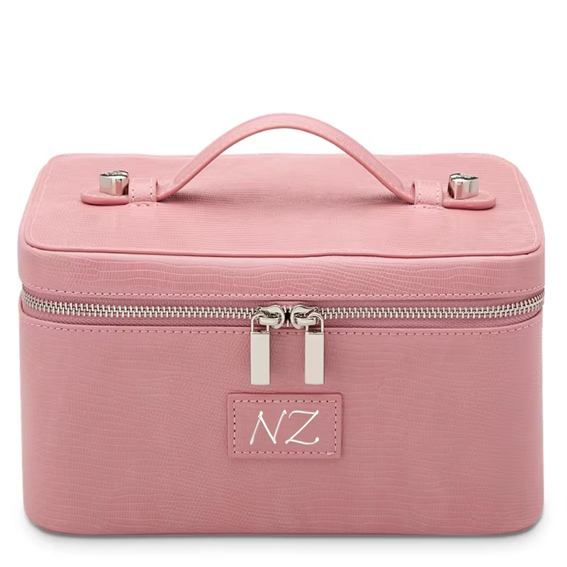 Trousse de toilette personnalisée avec nom et logo - Élégante trousse de maquillage de voyage avec c