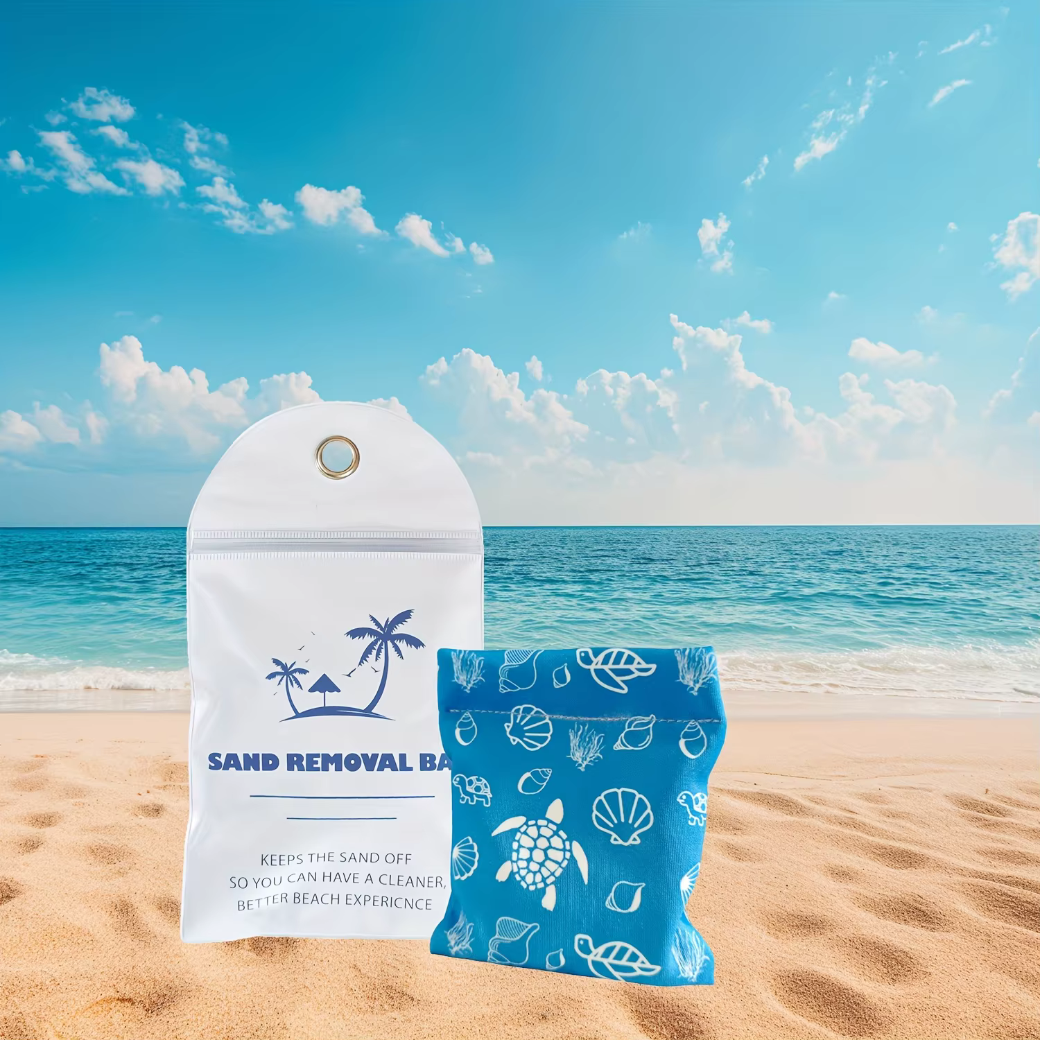 Sac anti-sable essentiel pour les vacances à la plage, Gant magique pour enlever le sable, Indispens