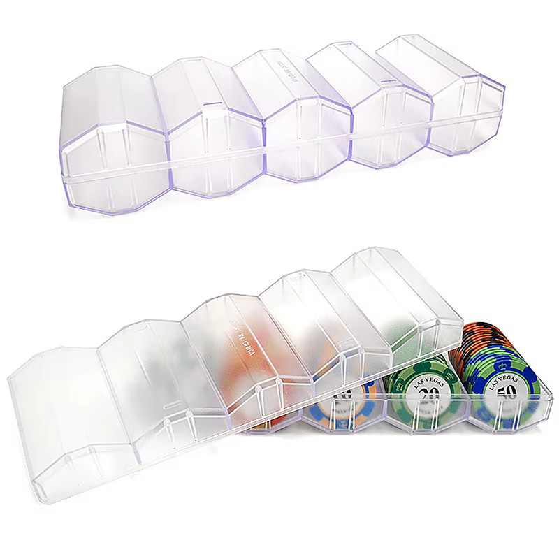 Boîte à jetons de Poker 100, boîte transparente en acrylique pour jetons fins, mallette de rangement