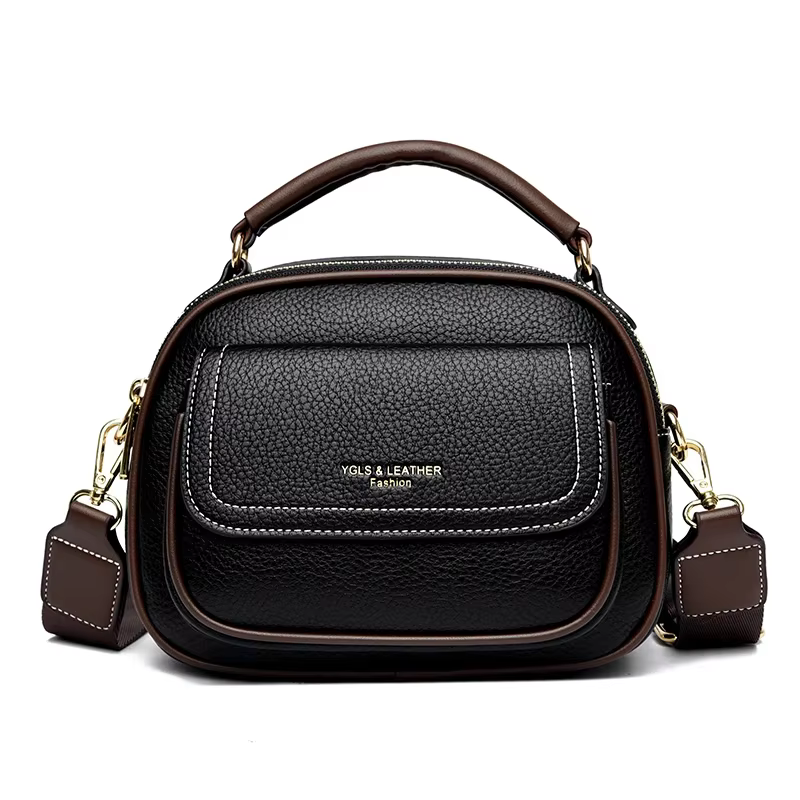 Sacs à main sous les bras en cuir PU pour femmes, sacs de messager monochromes rétro, portefeuille d