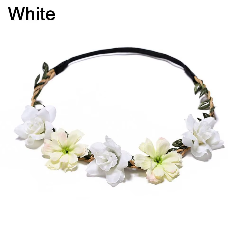 Bandes de sauna à fleurs bohèmes pour femmes, couronne de mariée, bande de cheveux, guirxiété floral